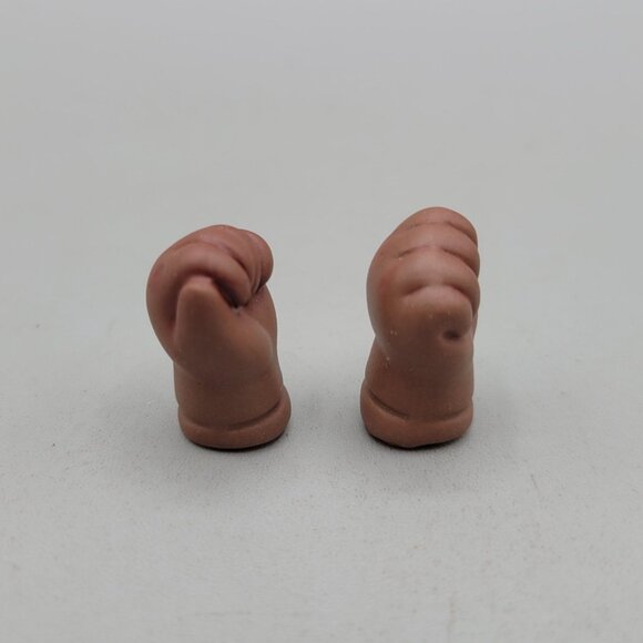 Vintage Doll Hands Brown Porcelain Bisque Baby Toddler Doll Making Restoration - Picture 4 of 6